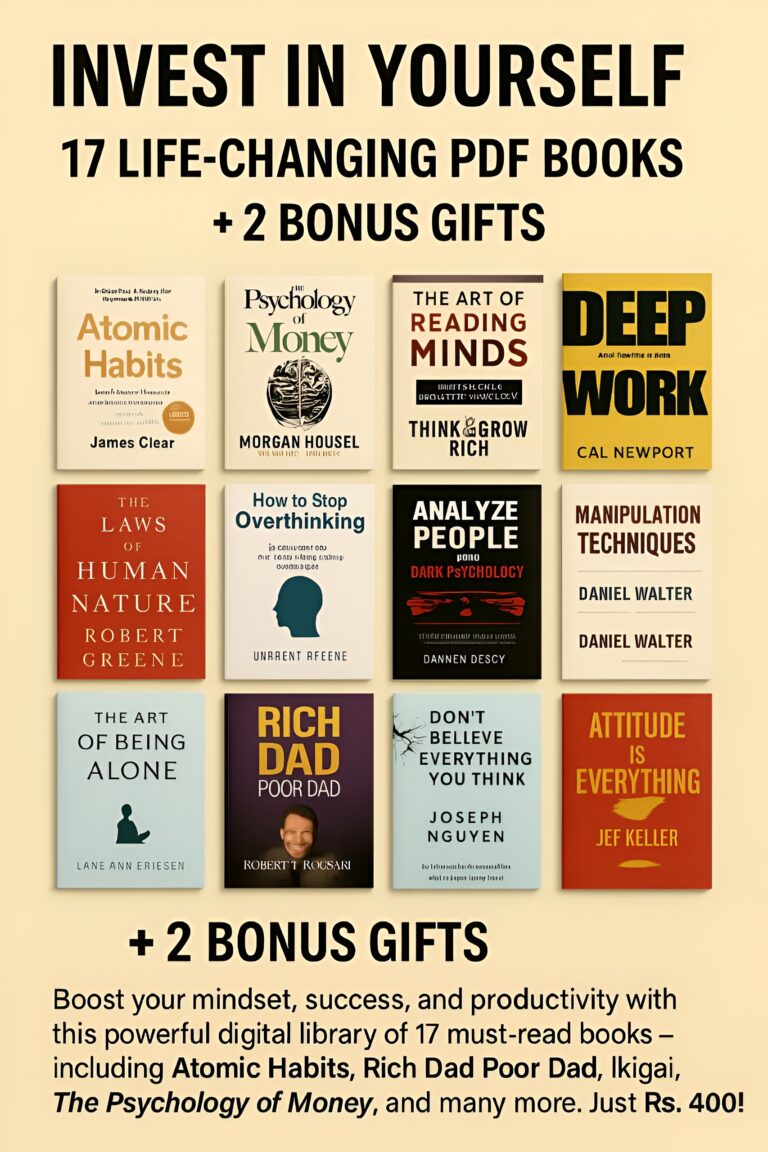 17 Life-Changing PDF Books Bundle + 2 Surprise Gifts (Self-Help, Success & Mindset)